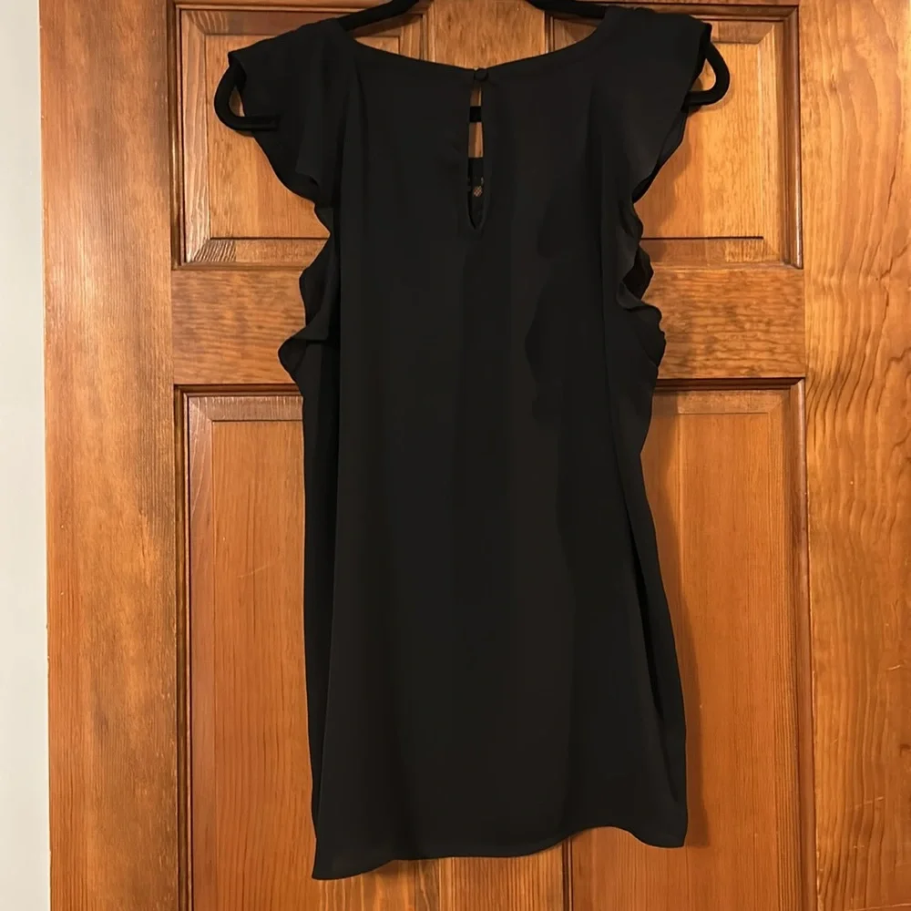 Express Black Ruffle Blouse - Picture 4 of 4
